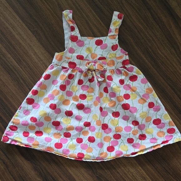 Gymboree Charming Cherry Print Kids Dress Size 12-18M - Picture 1 of 2